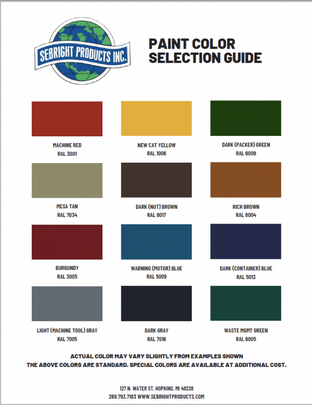 ColorChart - Sebright Products Inc